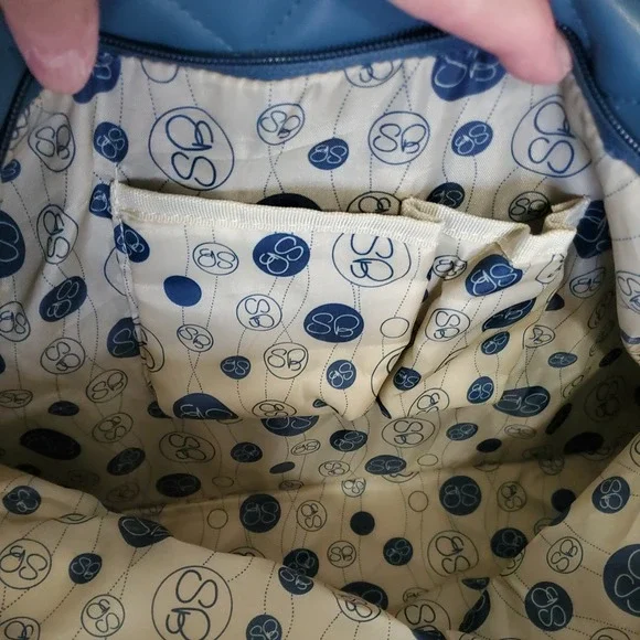 Samantha Brown Wheeled Nylon quilted Weekender - Blue - Picture 5 of 9